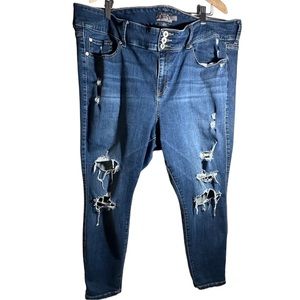 TORRID feel the fit jeans with holes in knees. Size 24R